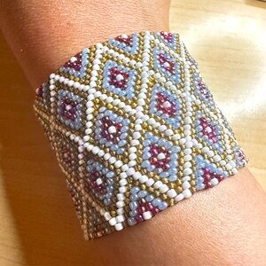 Wide Seed Bead Bracelet